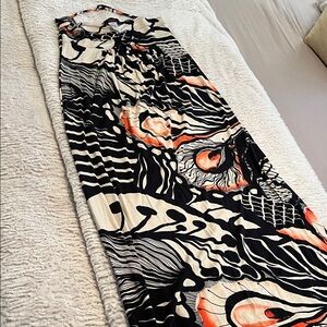 Mark. Black and Orange Patterned Dress